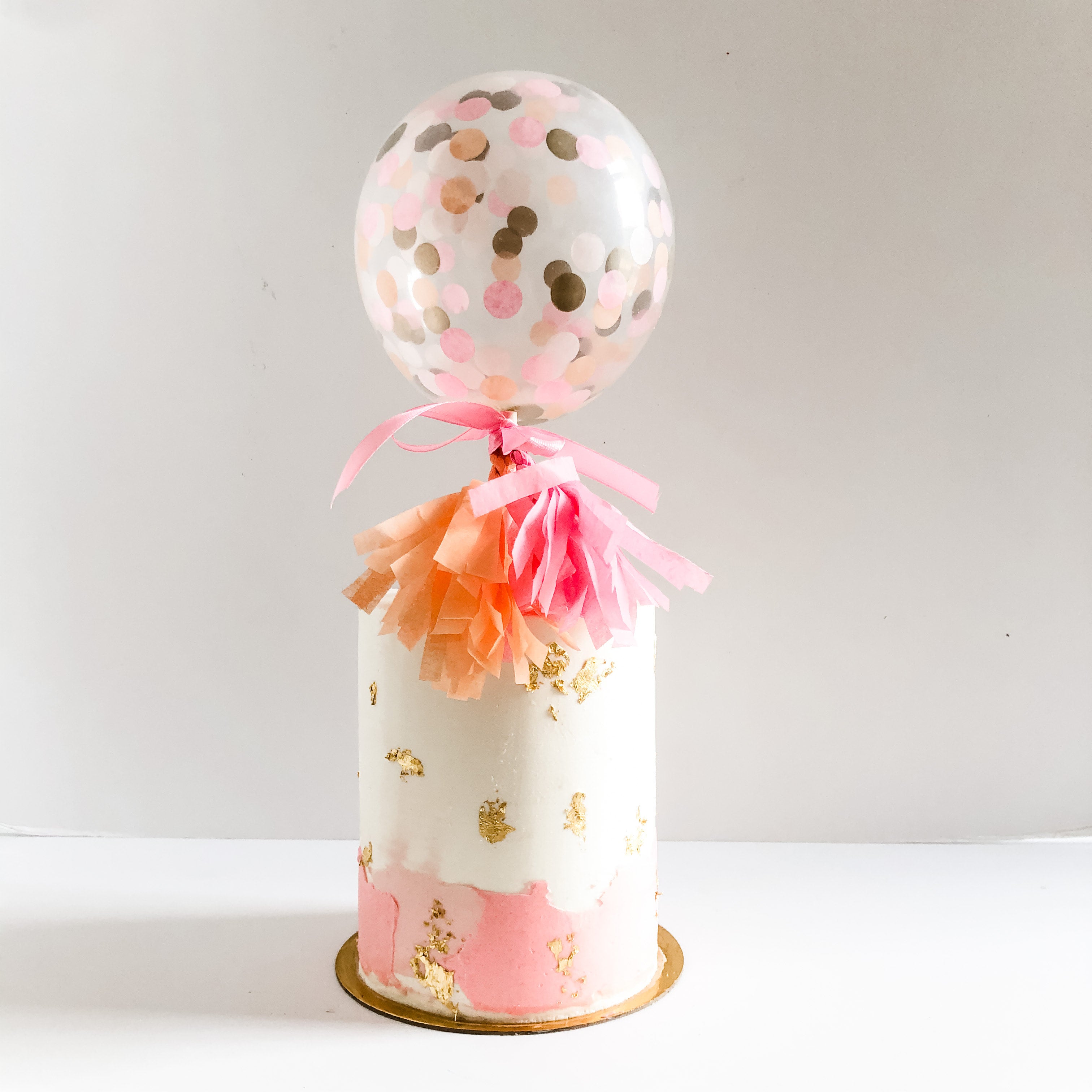 Pink-Silver Confetti Balloon Cake Topper – Mango People