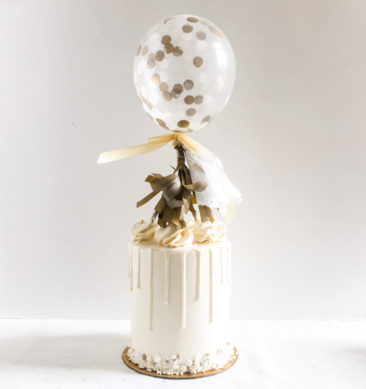 ROSE GOLD BALLOON CAKE TOPPER CONFETTI WEDDING PARTY BIRTHDAY BRIDAL  GARLAND | eBay
